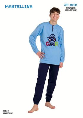 Pigiama da ragazzo in CALDO cotone Martellina M4141 