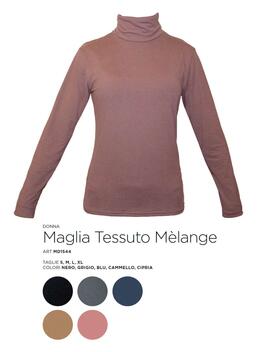 Maglia donna dolcevita in caldo tessuto manopesca Gladys MD1544 