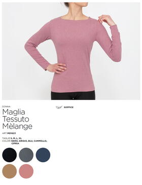 Женский свитер из теплой ткани персикового цвета Gladys MD1623 