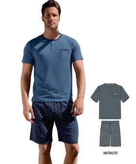 Pigiama uomo corto in jersey di cotone Infiore Uomo MKD754251 