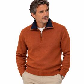 MAGLIONE CAMIONISTA CON ZIP MISTO LANA MV ERBA 30Z 