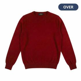 MAGLIA UOMO OVER GIROCOLLO MISTO LANA MERINO MV MS80 (4-6XL) 