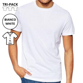 T-SHIRT UNISEX JERSEY COTONE MAP 3001 M-XXL BIANCO 