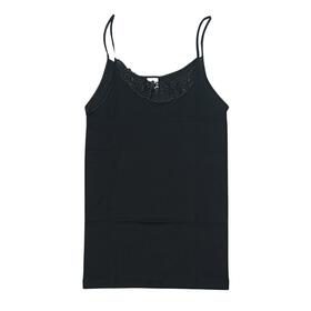 Women&#39;s tank top with narrow straps and lace Moretta 1408 size 3-7 Black 