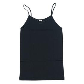 Women&#39;s tank top with narrow straps in mercerised cotton Moretta 1417 size 8-9 Black 