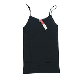 Women&#39;s tank top with narrow straps in Scottish thread Moretta T417 size 3-6 Black 