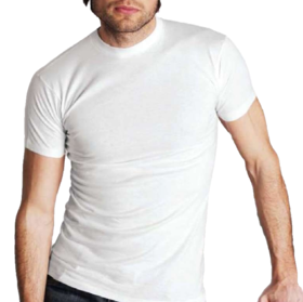 T-shirt uomo girocollo manica corta in cotone Moretta 87 tg.8 Bianco 
