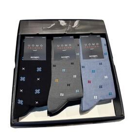 Calzettone lungo uomo in filo di Scozia elasticizzato Scopri Murakami 