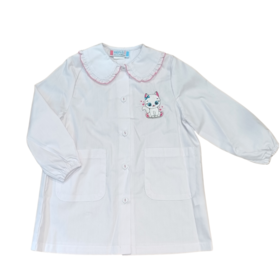 ANDY&amp;GIò 90255 CAT EMBROIDERY KINDERGARTEN APRON FOR GIRLS 