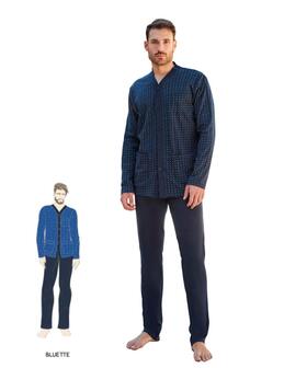 Pigiama uomo aperto in jersey di cotone Nottingham NPA560 