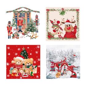 SET OF 4 PP PLACEMATS HAPPY HOLIDAY 