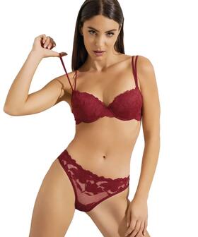 Ensemble soutien-gorge push-up en dentelle et culotte br&eacute;silienne Pura P0849C pour femme 