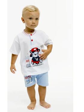 Gary P15031 short cotton jersey baby pajamas 