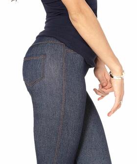 Women's denim effect capri pants Gladys PD0413 
