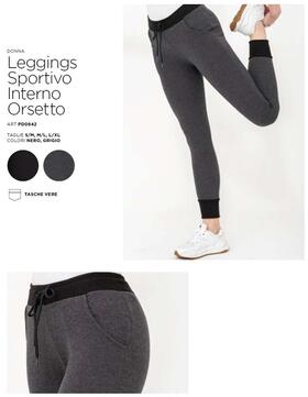 Leggings donna in jersey felpato Gladys PD0842 