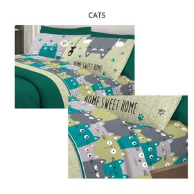 COMPLETO LETTO MATRIMONIALE DI COTONE LEGGERO PENSIERI DELICATI (2 PIAZZE)&nbsp; 