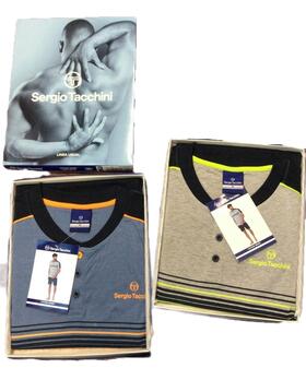 Short men&#39;s pajamas in Sergio Tacchini cotton jersey PGI45B4 