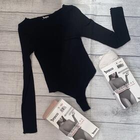 Body donna a manica lunga girocollo in cashmere ultralight Prisco Cash Body ml 
