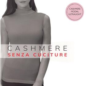 Lupetto donna smanicato in cashmere a costine ultralight Prisco Cash SM 