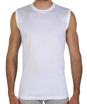 Maglia smanicata girocollo uomo in cotone Fragi Rudy 