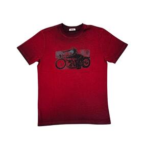 T-SHIRT UOMO SFUMATA CON STAMPA RIFLE RFT541 