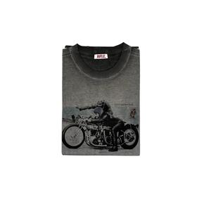 T-SHIRT UOMO SFUMATA CON STAMPA RIFLE RFT541 