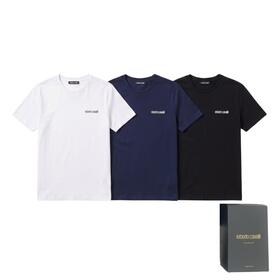T-shirt uomo girocollo in cotone elasticizzato Roberto Cavalli WSO00E CE010 
