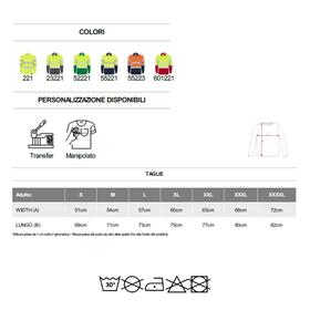 Polo a maniche lunghe alta visibilit&agrave; POLARIS L/S HV9306 Roly 