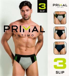 Slip uomo in cotone elasticizzato Primal S341 TRI-PACK 