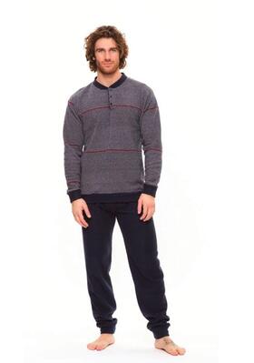 Pigiama uomo in caldo jersey di cotone lanato Gary S60065 