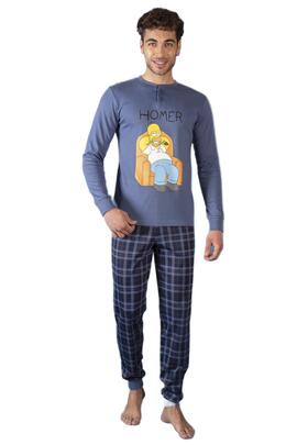 Pigiama uomo in jersey di cotone caldo The Simpson Sabor SIG7427 