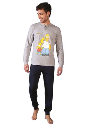 Pigiama uomo in jersey di cotone caldo The Simpson Sabor SIG7427 