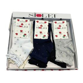 Calzino corto donna in cotone elasticizzato Sielei PU01 