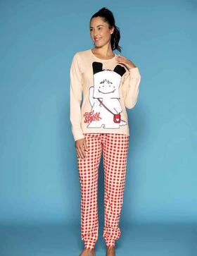 Hello Spank Women&#39;s Long Sleeve Cotton Jersey Pyjamas SPD2647 