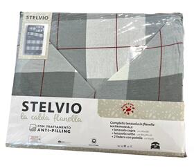 STELVIO DOUBLE FLANNEL BED SET DESIDERI DI CASA 