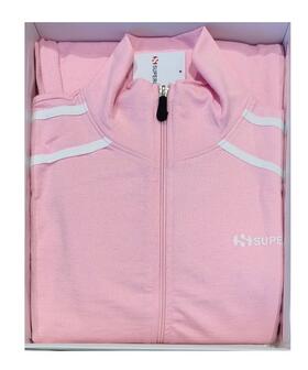 Tuta donna primaverile in cotone garzato con zip Superga 26406 