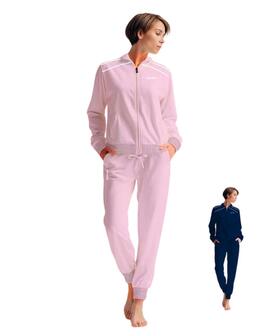 Tuta donna primaverile in cotone garzato con zip Superga 26406 