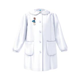 GREMBIULE SCUOLA BAMBINA SIGGI 33GR4216 RICAMO RAGAZZA 