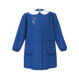 GREMBIULE SCUOLA BAMBINA SIGGI 33GR4216 RICAMO RAGAZZA 