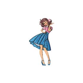 GREMBIULE SCUOLA BAMBINA SIGGI 33GR4216 RICAMO RAGAZZA 