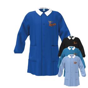 TABLIER SCOLAIRE POUR ENFANTS SIGGI 33GR4243 BRODERIE VOITURE DE COURSE 