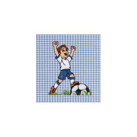 GREMBIULE ASILO BAMBINO SIGGI 47GR4363 RICAMO CALCIATORE 