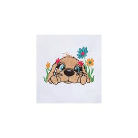 GREMBIULE SCUOLA BAMBINA SIGGI 33GR4364 RICAMO CAGNOLINO 