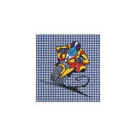 GREMBIULE SCUOLA BAMBINO SIGGI 33GR4404 RICAMO MOTO 