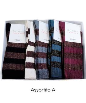 Calzino corto&nbsp;donna in caldo cotone a coste Scopri Prisco Sublime ASS.E 