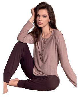 Pigiama donna in viscosa pesante Lormar Together TOG654458 