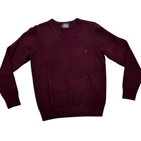 MĘSKI SWETER TRYKOTOWY Z DŁUGIM RĘKAWEM V-NECK COVERI TR1721 