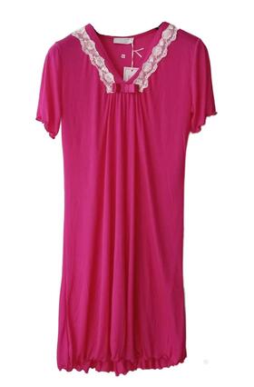 Camicia da notte donna a manica corta in viscosa Moquette art. Tiglia 