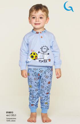 Детская пижама с длинными рукавами из хлопкового джерси Gary U10013 