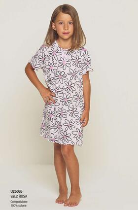 Gary U35065 girls&#39; short-sleeved cotton jersey nightgown 
